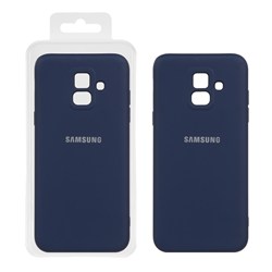قاب نیو سیلیکون محافظ لنزدار RFF مدل Samsung Galaxy A6 - سرمه ای (پک دار)