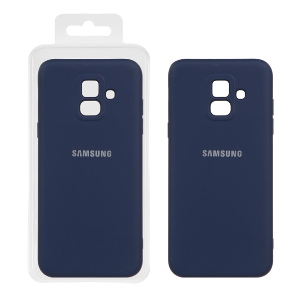 قاب نیو سیلیکون محافظ لنزدار RFF مدل Samsung Galaxy A6 - سرمه ای (پک دار)
