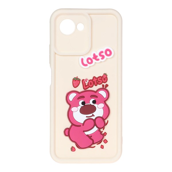 قاب Solid Case عروسکی برجسته Realme C30 / C30s - کرم کد 2
