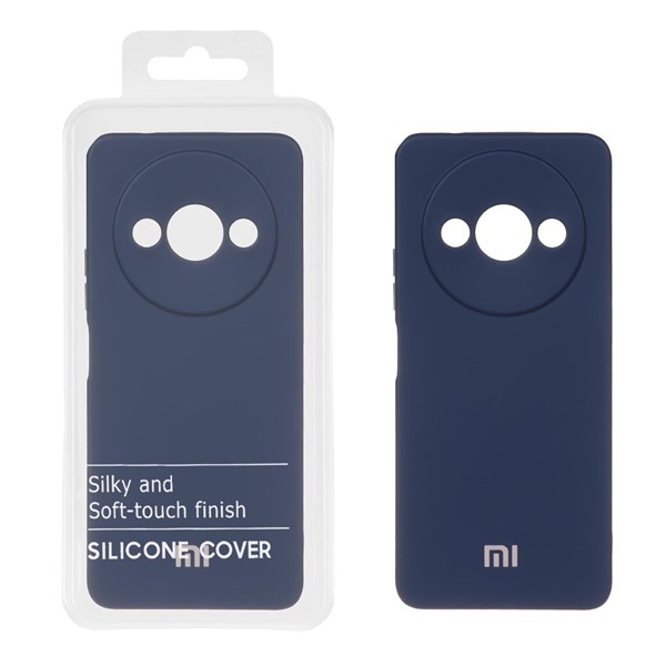 قاب نیو سیلیکون محافظ لنزدار RFF مدل Xiaomi Redmi A3 / A3x / poco C61 - سرمه ای (پک دار)