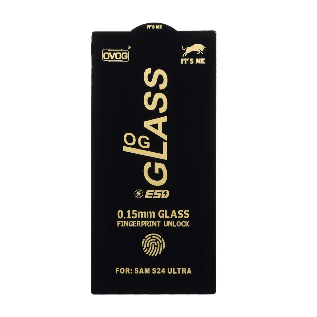 محافظ صفحه نمایش شیشه ای درجه یک Full Cover OG - ESD OVOG مدل Samsung Galaxy S24 Ultra - مشکی (بدون پک)