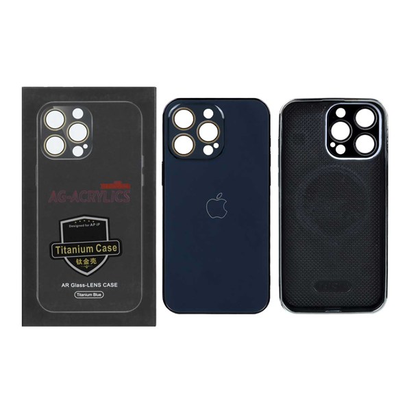 قاب AG ACRYLICS محافظ لنز گلس Magsafe مدل Apple iPhone 15 Pro Max - مشکی (پک دار)