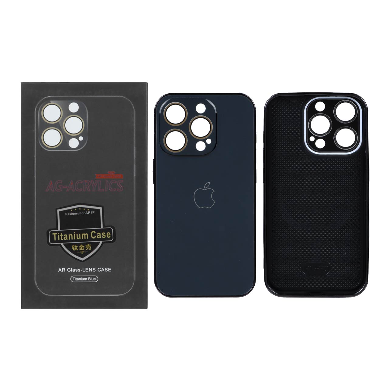 قاب AG ACRYLICS محافظ لنز گلس Magsafe مدل Apple iPhone 15 Pro - مشکی (پک دار)