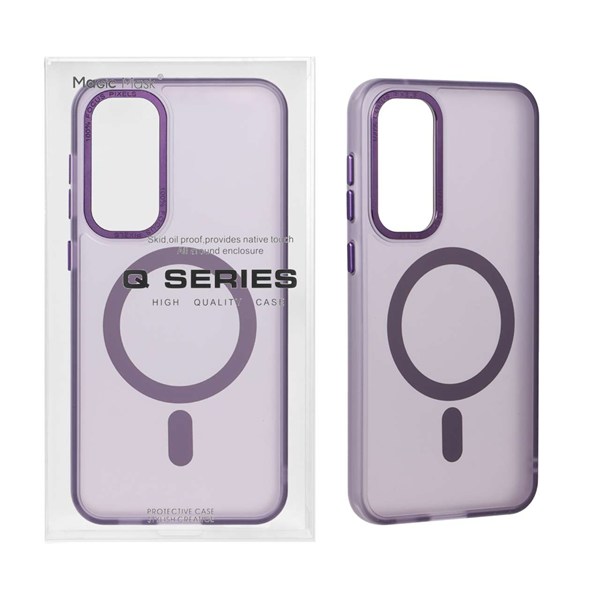قاب Focus Pixels لنز آلومینیومی مات Magsafe مدل Samsung Galaxy S23 FE - بنفش (پک دار)