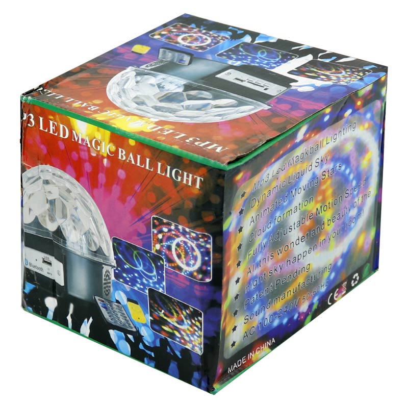 رقص نور اسپیکر دار MP3 LED Magic Ball Light + ریموت کنترل