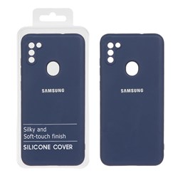 قاب نیو سیلیکون محافظ لنزدار RFF مدل Samsung Galaxy A11 / M11 - سرمه ای (پک دار)