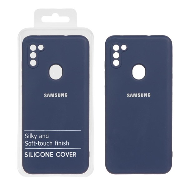 قاب نیو سیلیکون محافظ لنزدار RFF مدل Samsung Galaxy A11 / M11 - سرمه ای (پک دار)