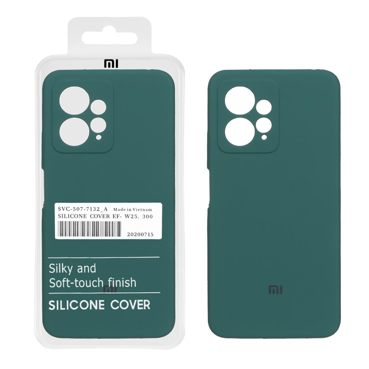 قاب سیلیکونی پاک کنی اورجینال درجه یک Xiaomi Redmi Note 12 4G - سبز تیره (پک دار)