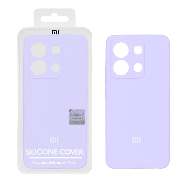 قاب سیلیکونی پاک کنی اورجینال درجه یک Xiaomi Redmi Note 13 4G - یاسی (پک دار)