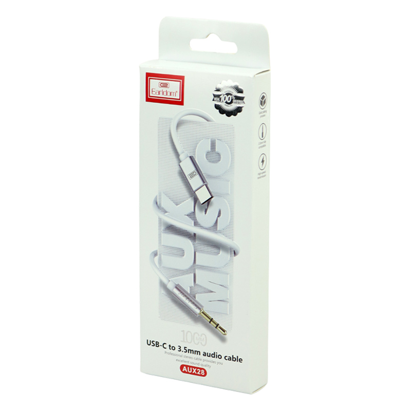کابل تبدیل Type-C به AUX ارلدام ET-AUX28 طول 1 متر