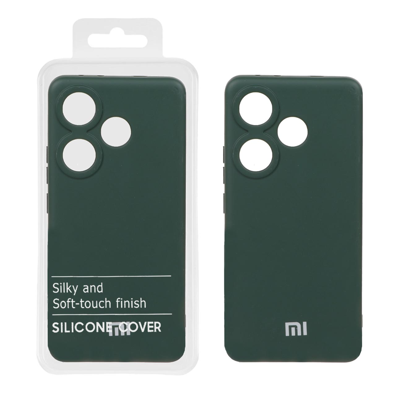 قاب نیو سیلیکون محافظ لنزدار RFF مدل Xiaomi Poco F6 - سبز تیره (پک دار)