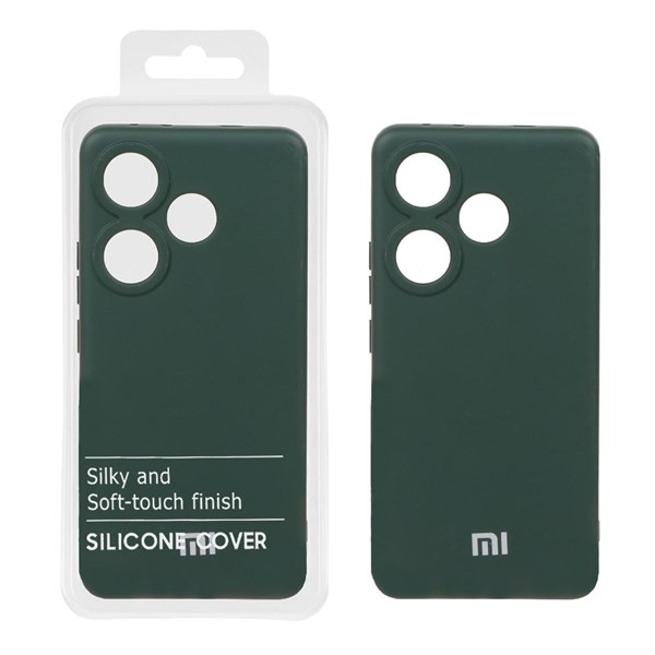 قاب نیو سیلیکون محافظ لنزدار RFF مدل Xiaomi Poco F6 - سبز تیره (پک دار)
