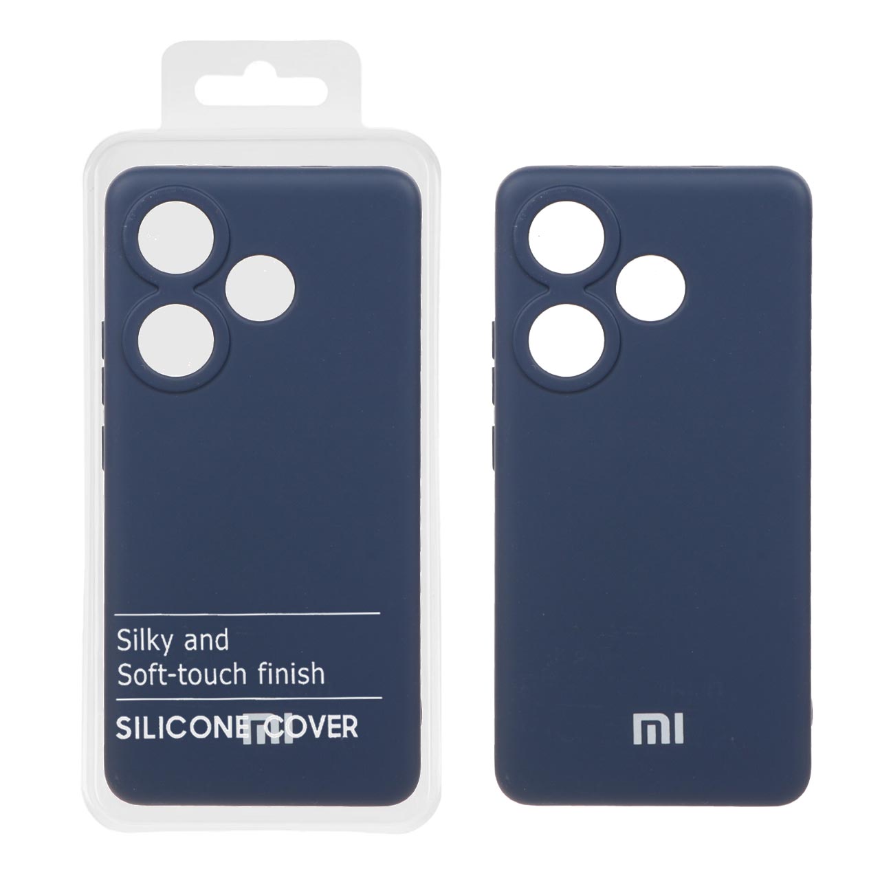 قاب نیو سیلیکون محافظ لنزدار RFF مدل Xiaomi Poco F6 - سرمه ای (پک دار)