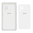 قاب سیلیکونی پاک کنی محافظ لنزدار اورجینال Samsung Galaxy A22 4G / M22 / M32 4G / F22 - سفید (پک اصلی)