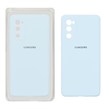 قاب سیلیکونی پاک کنی محافظ لنزدار اورجینال Samsung Galaxy S20 FE - آبی کبریتی (پک اصلی)