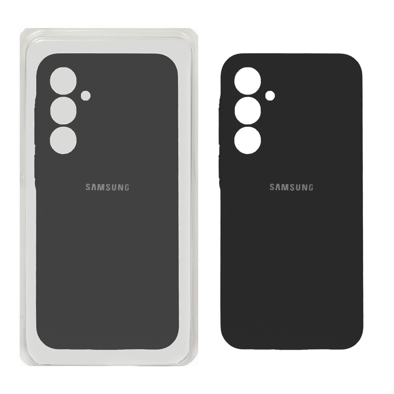 قاب سیلیکونی پاک کنی محافظ لنزدار اورجینال Samsung Galaxy A55 - مشکی (پک اصلی)