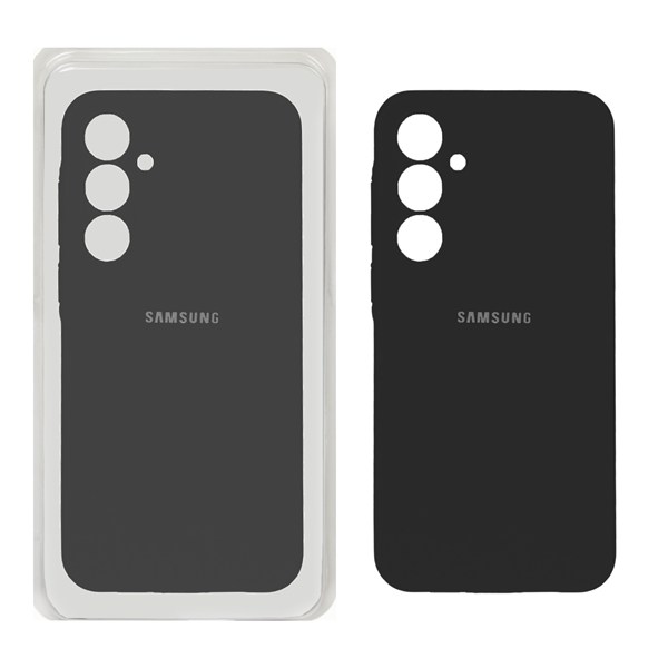 قاب سیلیکونی پاک کنی محافظ لنزدار اورجینال Samsung Galaxy A55 - مشکی (پک اصلی)