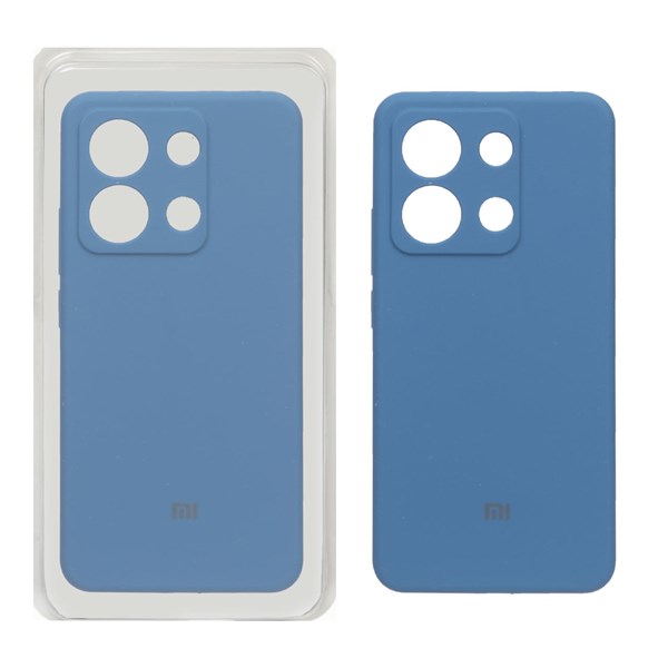 قاب سیلیکونی پاک کنی محافظ لنزدار اورجینال Xiaomi Redmi Note 13 4G - آبی تیره (پک اصلی)