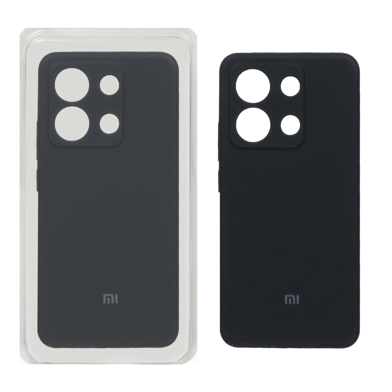 قاب سیلیکونی پاک کنی محافظ لنزدار اورجینال Xiaomi Redmi Note 13 4G - مشکی (پک اصلی)