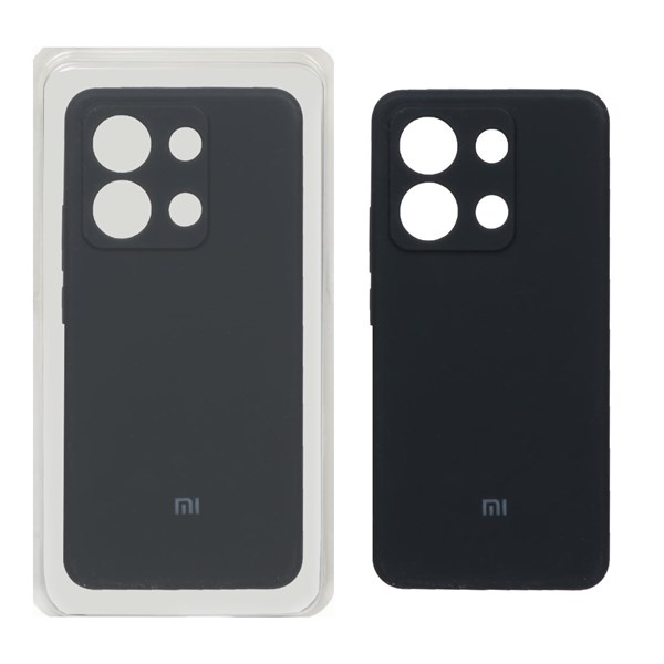 قاب سیلیکونی پاک کنی محافظ لنزدار اورجینال Xiaomi Redmi Note 13 4G - مشکی (پک اصلی)