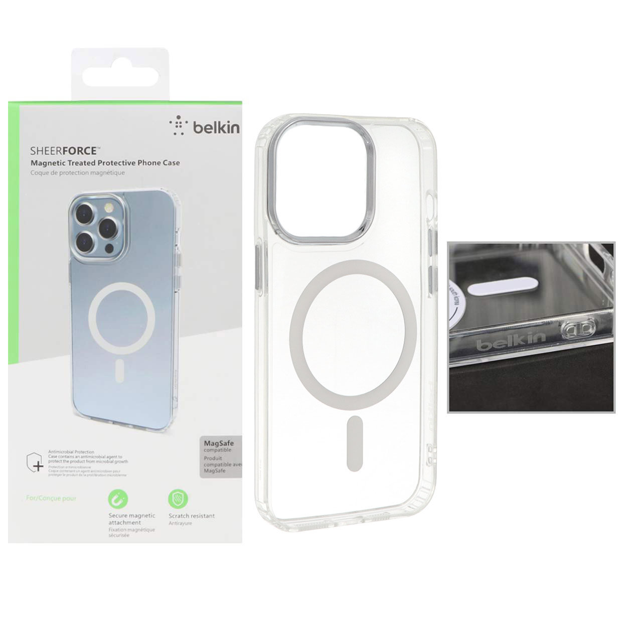 قاب belkin شفاف Magsafe مدل Apple iPhone 13 Pro (پک دار)