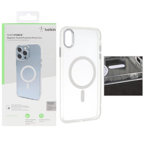 قاب اورجینال belkin شفاف Magsafe مدل Apple iPhone X Max / iPhone XS Max (پک دار)