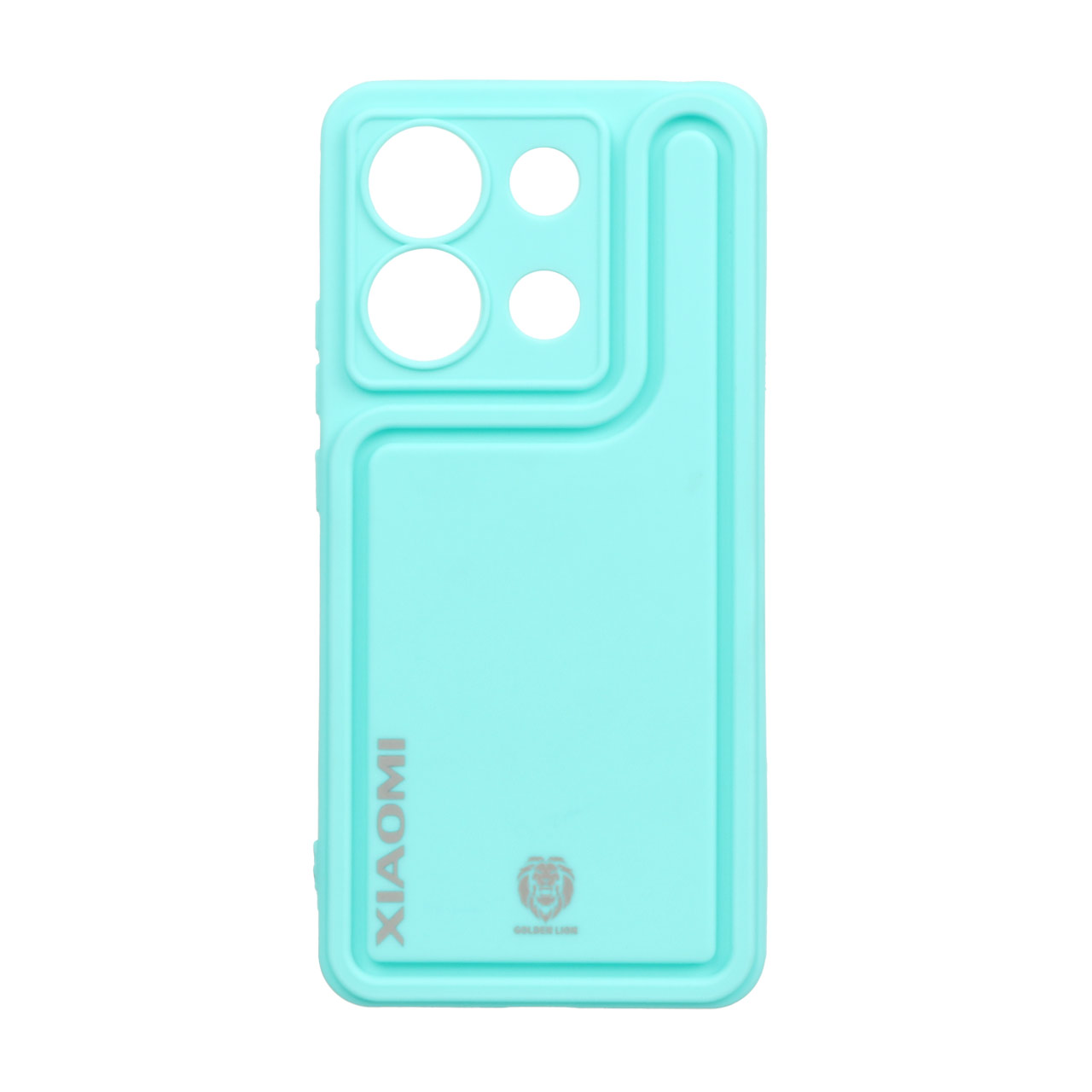 قاب Solid Case منحنی Golden Lion مدل Xiaomi Redmi Note 13 4G- سبزآبی