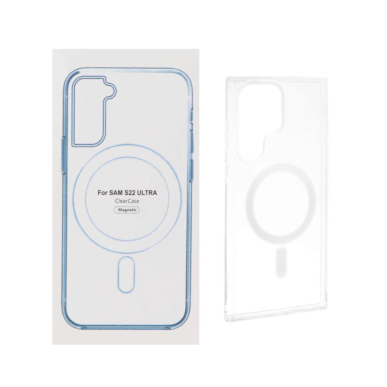 قاب شفاف Samsung Galaxy S22 Ultra با قابلیت شارژ Magsafe (پک دار)