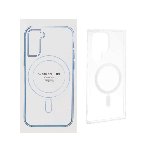 قاب شفاف Samsung Galaxy S22 Ultra با قابلیت شارژ Magsafe (پک دار)