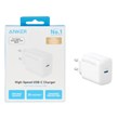 شارژر دیواری فست تک پورت ANKER مدل A2347G21 با توان 20W و تکنولوژی IQ3 - سفید (گارانتی 18ماهه شرکتی)