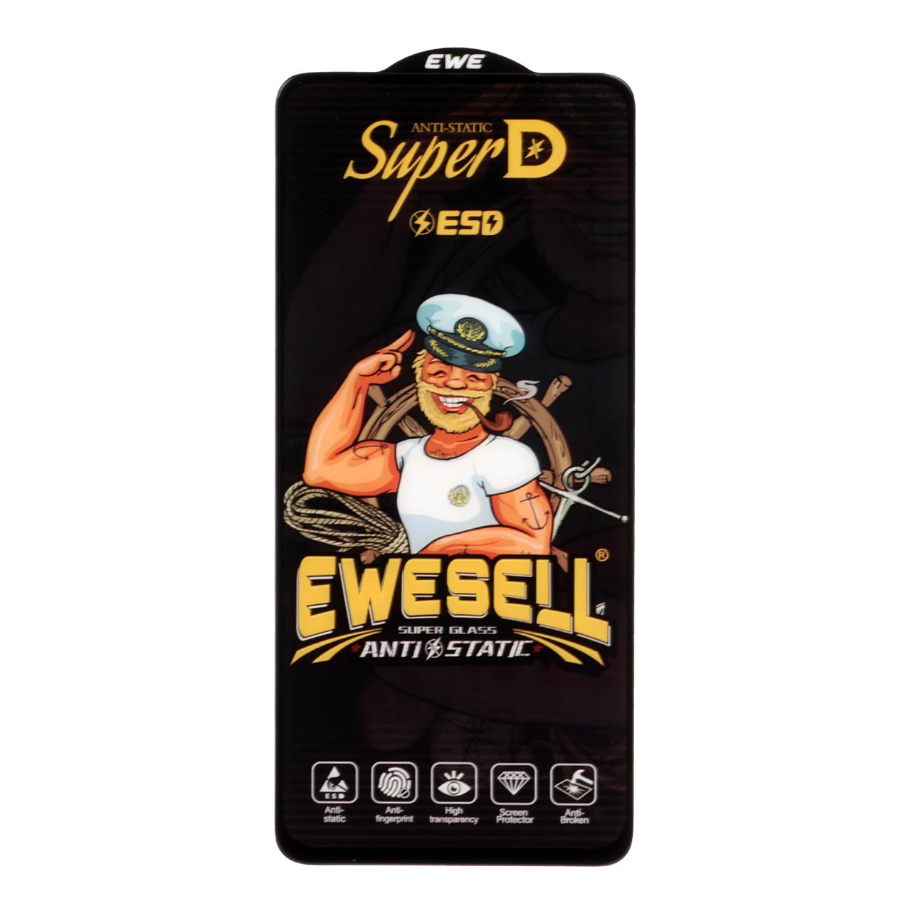 محافظ صفحه نمایش شیشه ای Full Cover Super D Esd Ewesell مدل Samsung A31 / A32 4G / A33 5G / A22 4G / F22 4G / M22 / M32 4G (بدون پک)