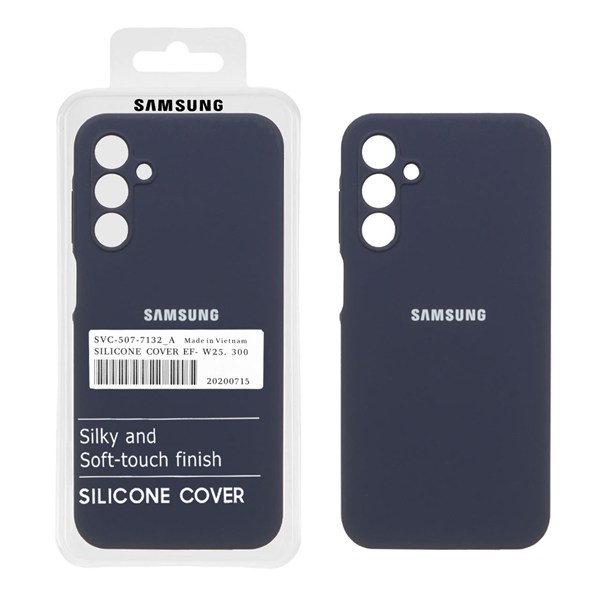 قاب سیلیکونی پاک کنی اورجینال درجه یک Samsung Galaxy A15 - سرمه ای تیره (پک دار)