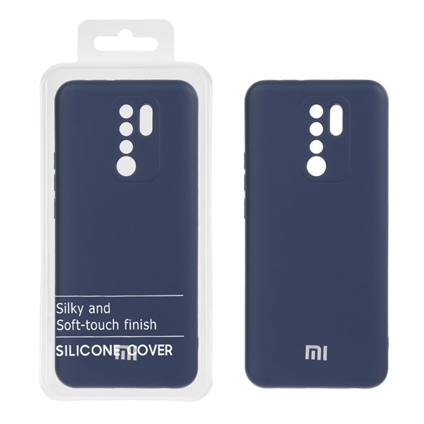 قاب نیو سیلیکون محافظ لنزدار RFF مدل Xiaomi Redmi 9 / Redmi 9 Prime / Poco M2 - سرمه ای (پک دار)