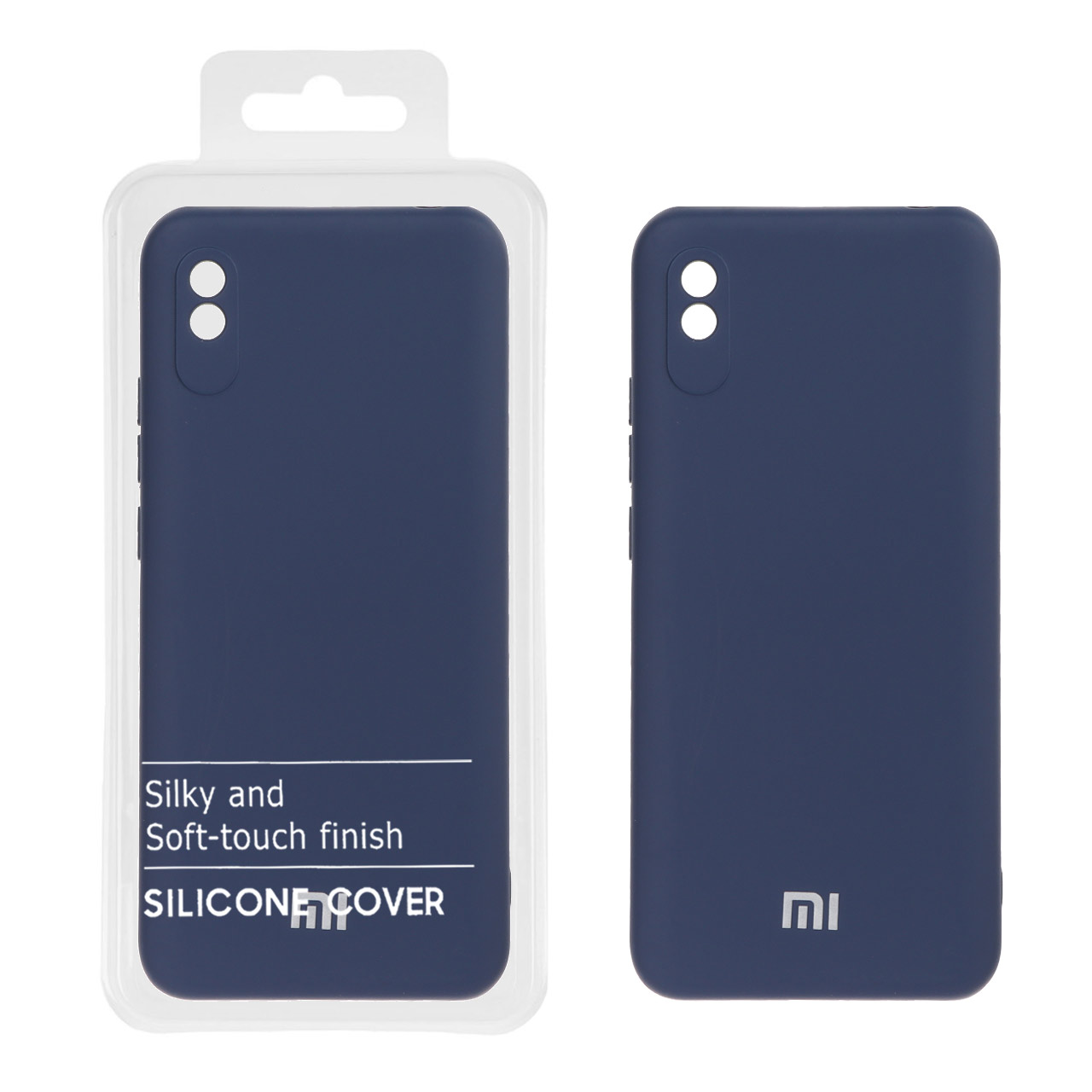 قاب نیو سیلیکون محافظ لنزدار RFF مدل Xiaomi Redmi 9A / Redmi 9A Sport / Redmi 9AT - سرمه ای (پک دار)