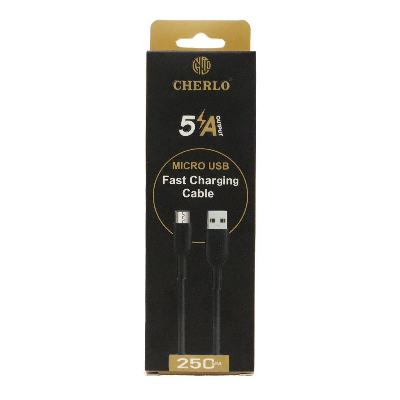 کابل شارژ پاوربانک اندروید CHERLO مدل CH-SM10 - مشکی - SMO