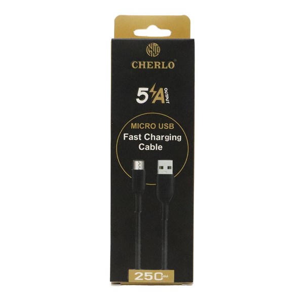 کابل شارژ پاوربانک اندروید CHERLO مدل CH-SM10 - مشکی - SMO