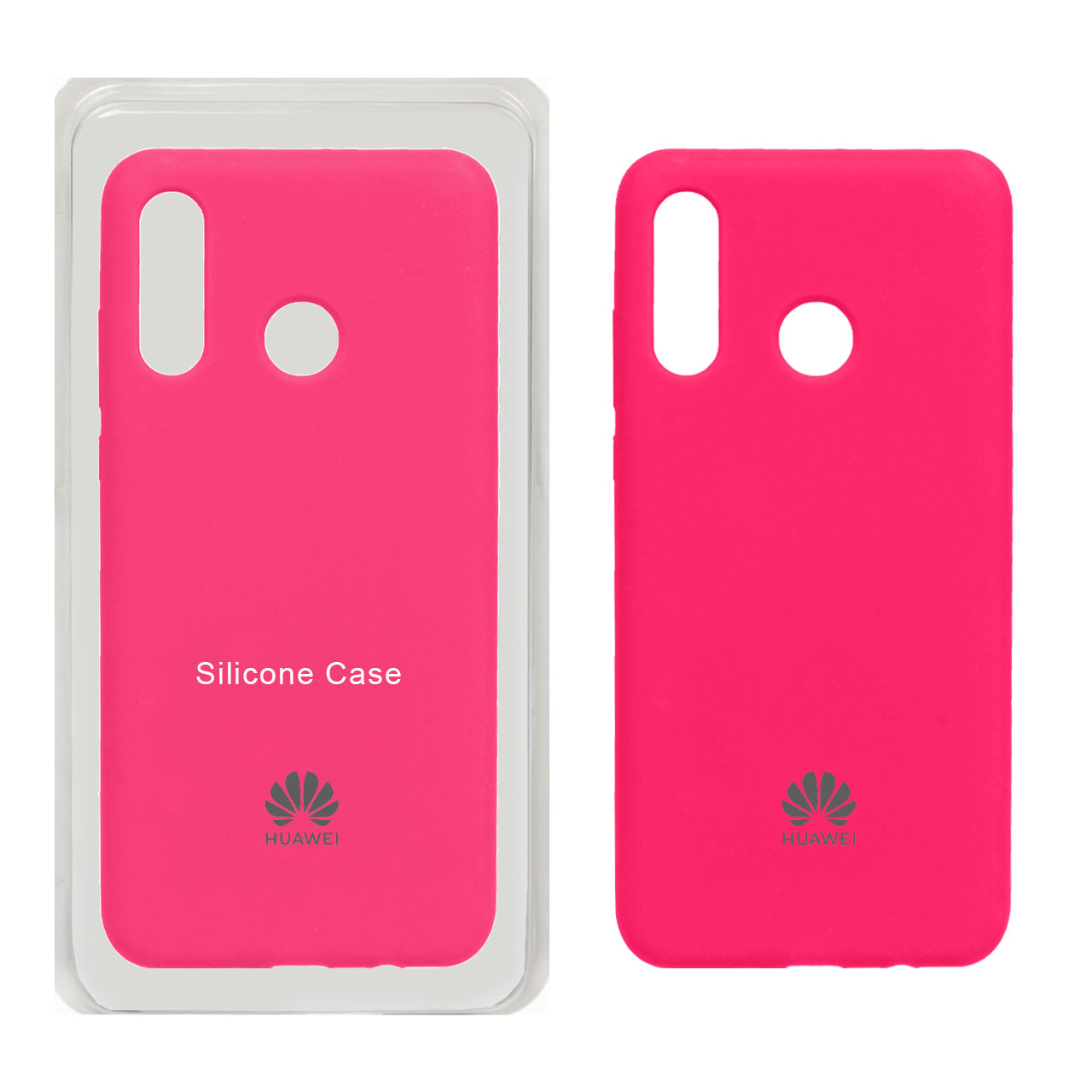 قاب سیلیکونی پاک کنی اورجینال Huawei P30 Lite - صورتی فانتزی (پک اصلی)