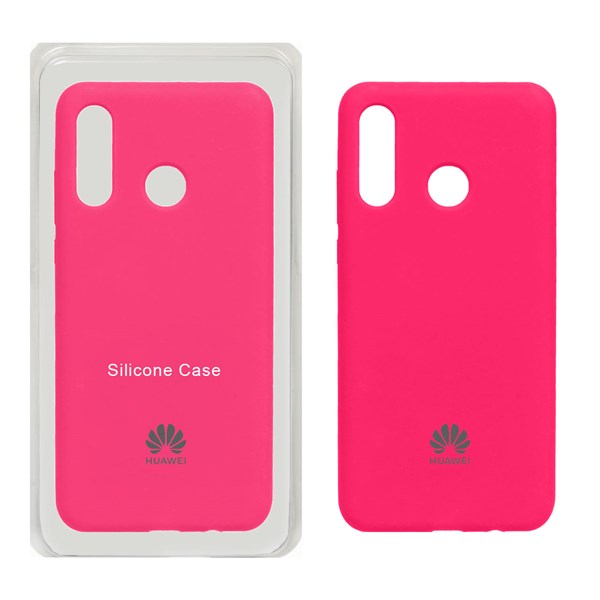 قاب سیلیکونی پاک کنی اورجینال Huawei P30 Lite - صورتی فانتزی (پک اصلی)