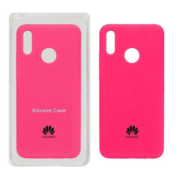 قاب سیلیکونی پاک کنی اورجینال Huawei Y9 (2019) - صورتی فانتزی (پک اصلی)