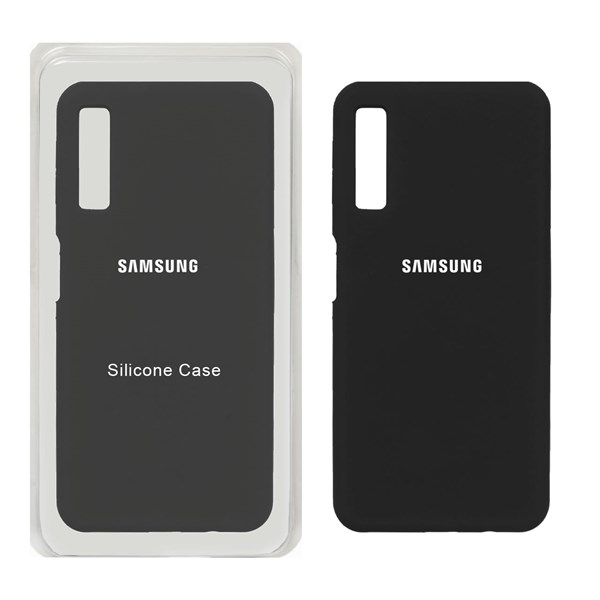 قاب سیلیکونی پاک کنی اورجینال Samsung Galaxy A750 / A7 (2018) - مشکی (پک اصلی)