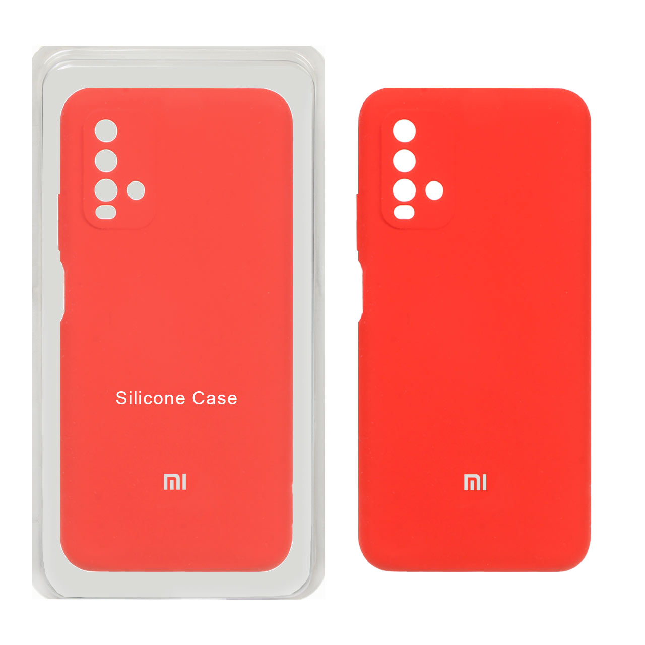 قاب سیلیکونی پاک کنی محافظ لنزدار اورجینال Xiaomi Redmi 9T 4G - قرمز (پک اصلی)