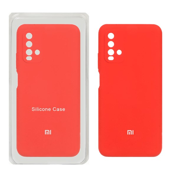 قاب سیلیکونی پاک کنی محافظ لنزدار اورجینال Xiaomi Redmi 9T 4G - قرمز (پک اصلی)