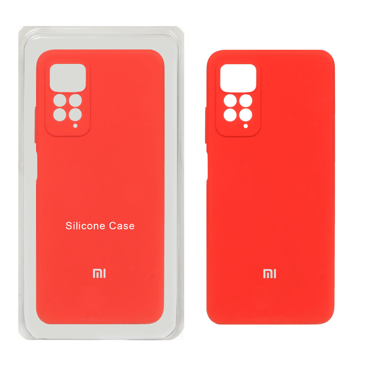 قاب سیلیکونی پاک کنی محافظ لنزدار اورجینال Xiaomi Redmi Note 12 Pro 4G / Redmi Note 11 Pro - قرمز (پک اصلی)