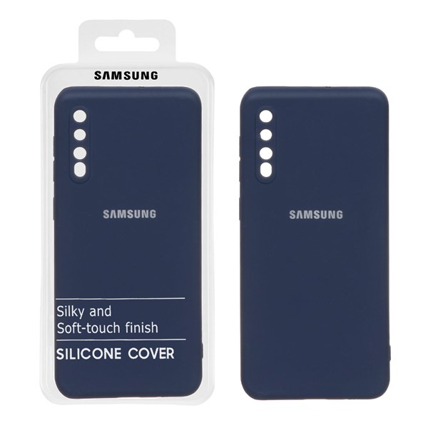 قاب نیو سیلیکون محافظ لنزدار RFF مدل Samsung Galaxy A50 / A50s / A30s - سرمه ای (پک دار)