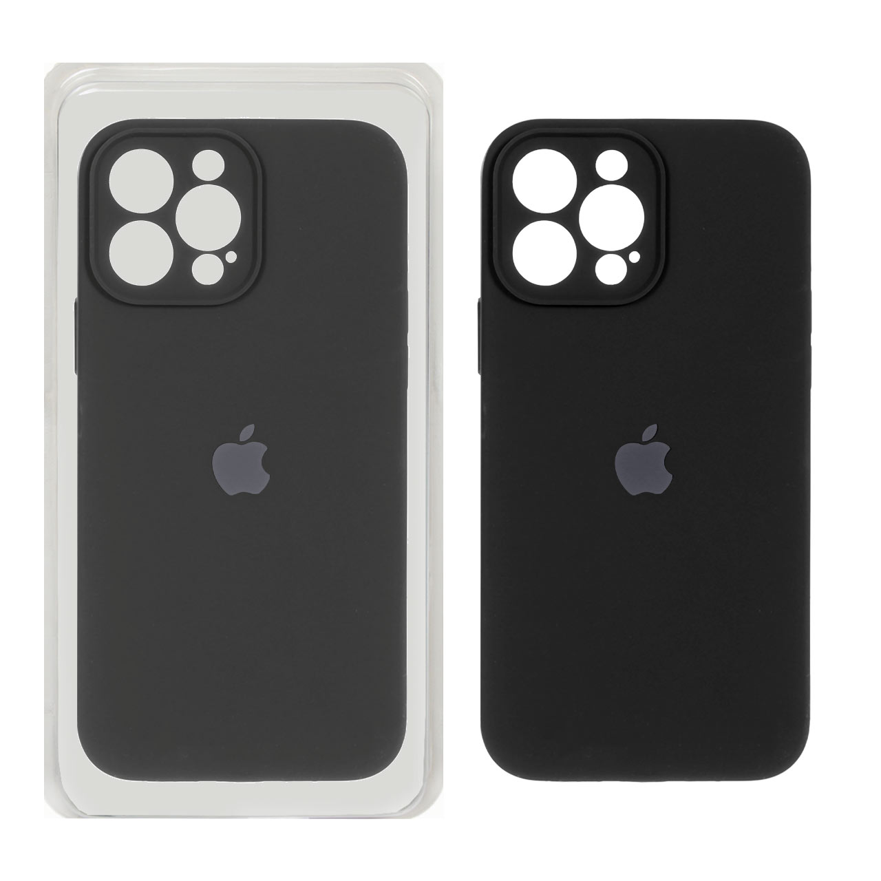 قاب سیلیکونی پاک کنی محافظ لنزدار اورجینال Apple iPhone 13 Pro Max - مشکی (پک اصلی)