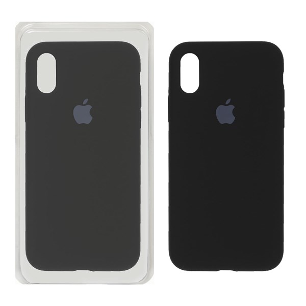 قاب سیلیکونی پاک کنی اورجینال Apple iPhone X / iPhone XS - مشکی (پک اصلی)