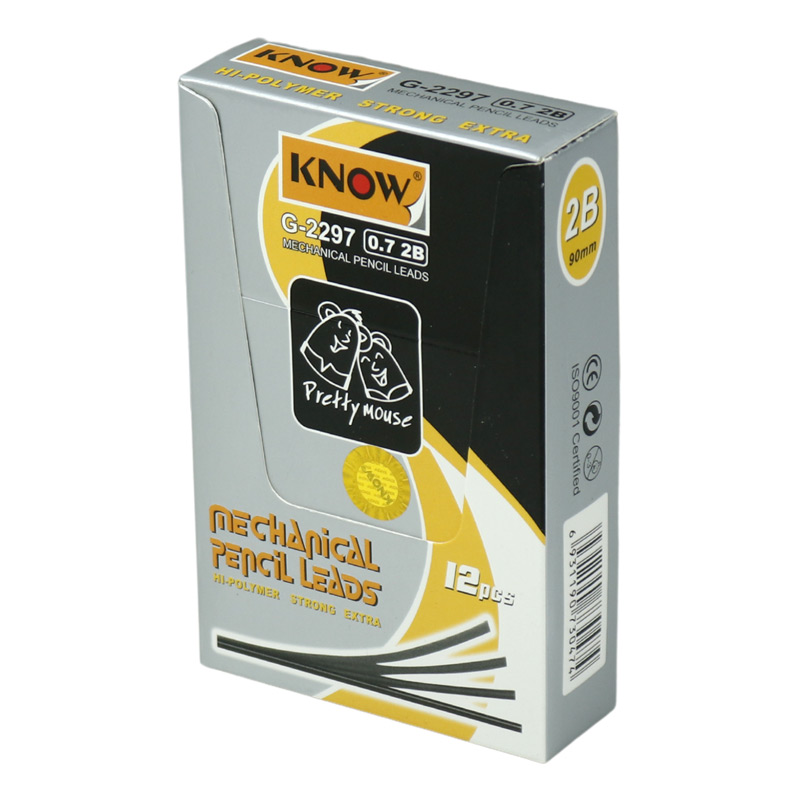 نوک مداد نوکی Know G-2297 0.7mm 2B بسته 12 عددی