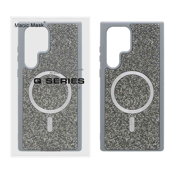 قاب اورجینال دیاموند Magsafe مدل Samsung Galaxy S23 Ultra - نقره ای (پک دار)