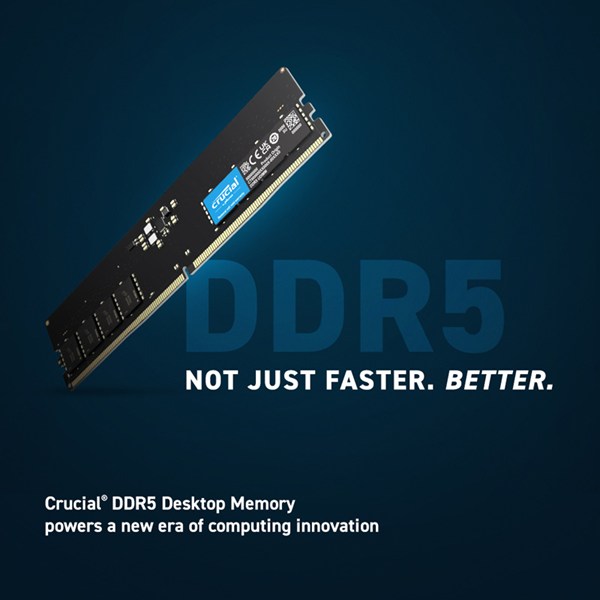 رم کامپیوتر کروشیال DDR5 32GB Single 4800MHz CL40