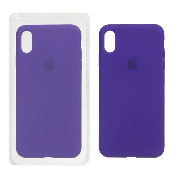قاب سیلیکونی پاک کنی اورجینال Apple iPhone X Max / iPhone XS Max - بنفش تیره (پک اصلی)